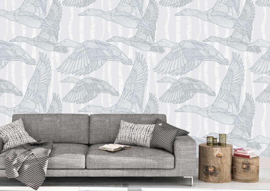 טפט Mallards Calling Winter ⋆ BOTTA