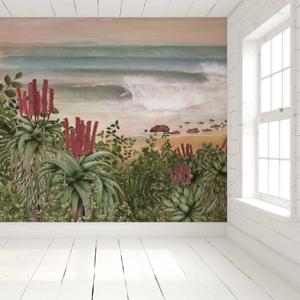 טפט Summer Paradise - Mural Pink