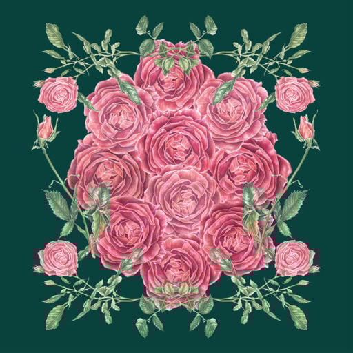 Beautiful Roses – Mural Emerald