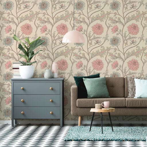 Climbing Dahlia Beige Pink