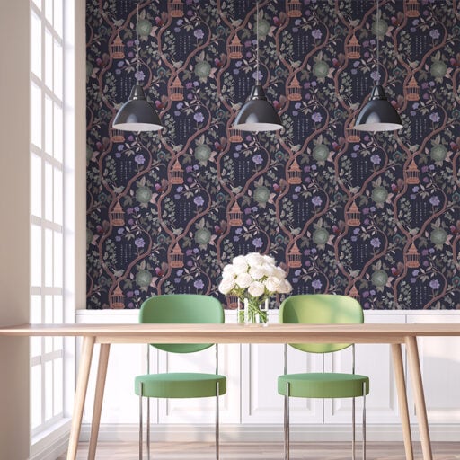 Japanese Garden Dark Blue