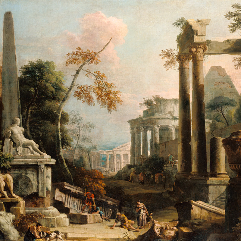 Landscape with Classical Ruins and Figures