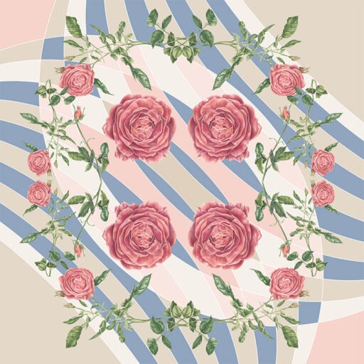 Rose Geo Mural Pastel