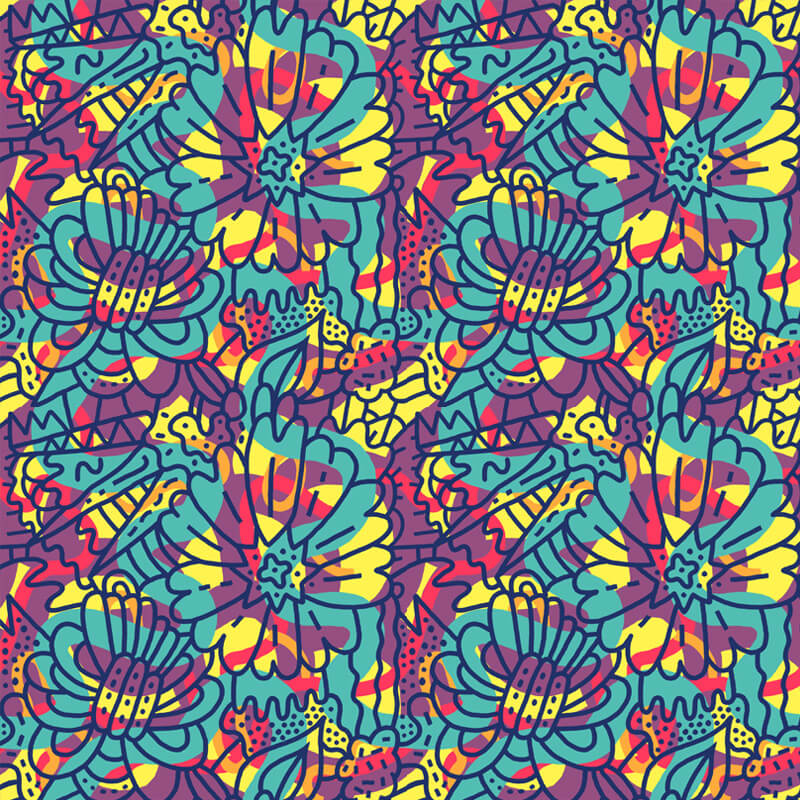 Sunset Nude with Wild Flower Bouquet – Dark Midnight Blue