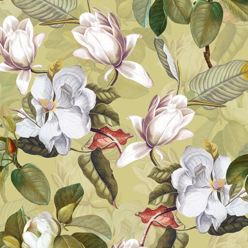 Vintage Magnolia Garden Green